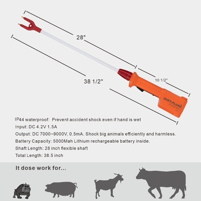 Long Lasting Electric Cattle Prods Stun Gun 32inch 8000v Long Lasting